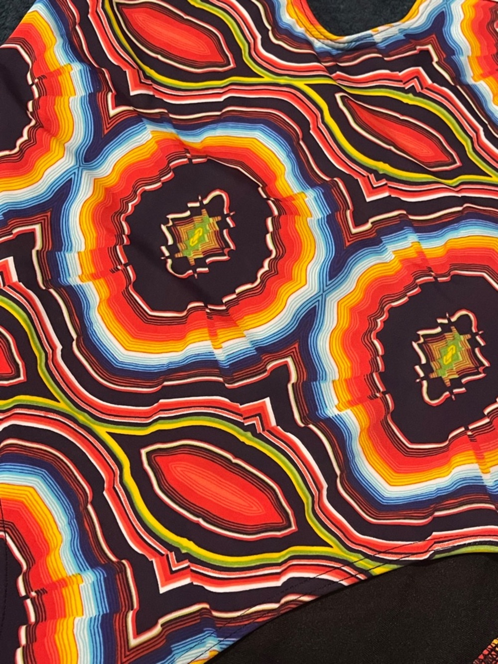 One-Piece Swimsuit with Multicolor Geometric Print - Picture 6 of 6